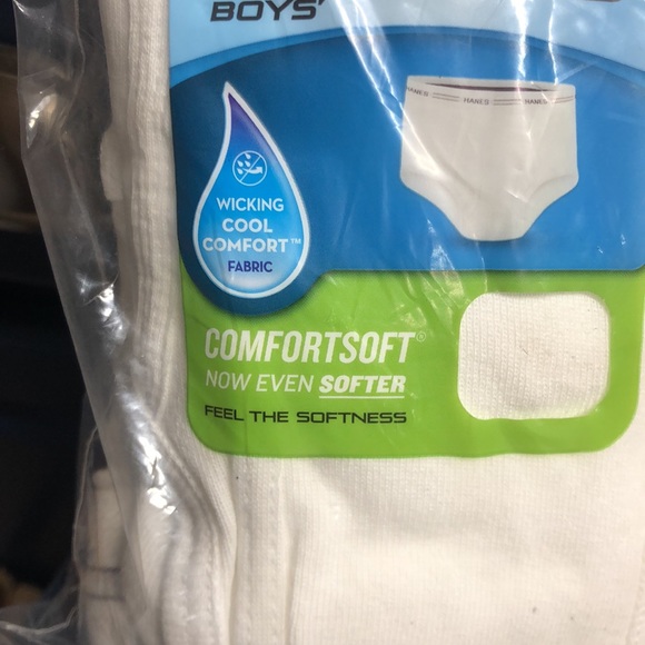 NWT Hanes 6 pair boys tag less briefs size lg 14-16 - Picture 6 of 6